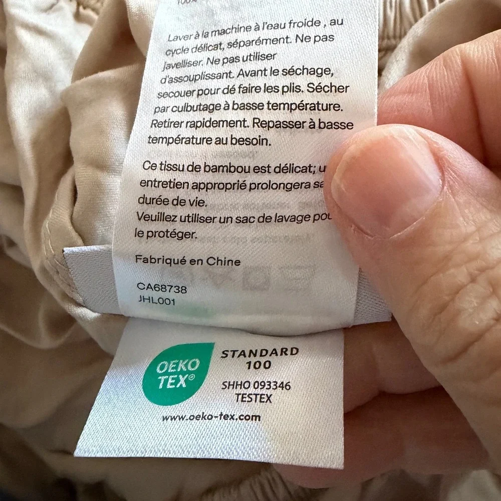 Quince Organic Bamboo King Fitted Sheet Sand Minimalist Cooling Luxury NWOT